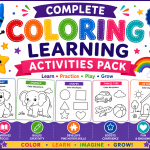 Complete Coloring Learning Activities Pack